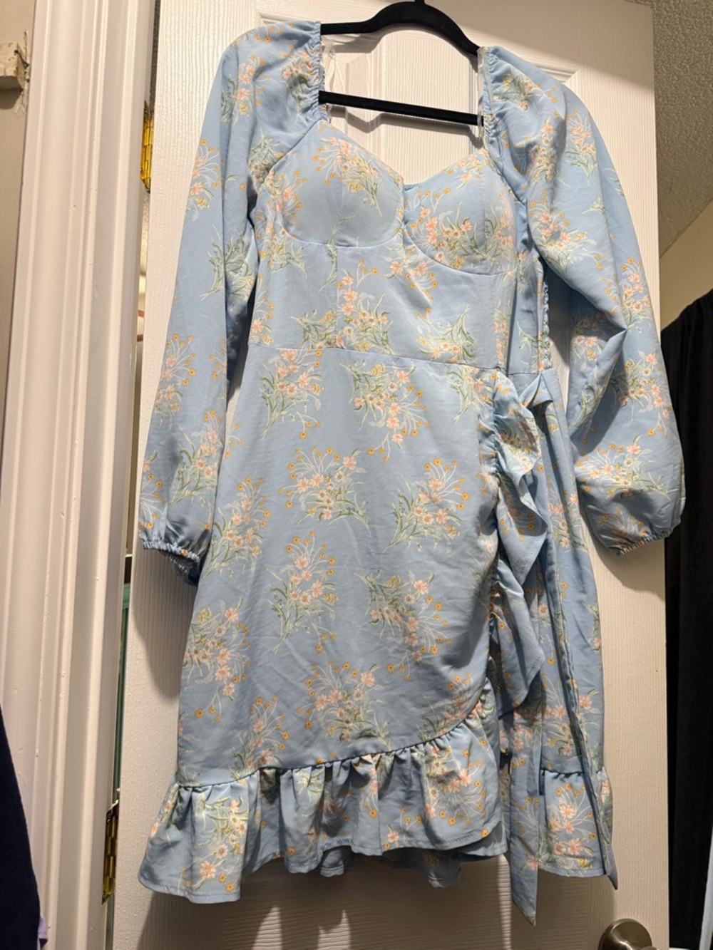 Lily Rose Light Blue Floral Mini Dress